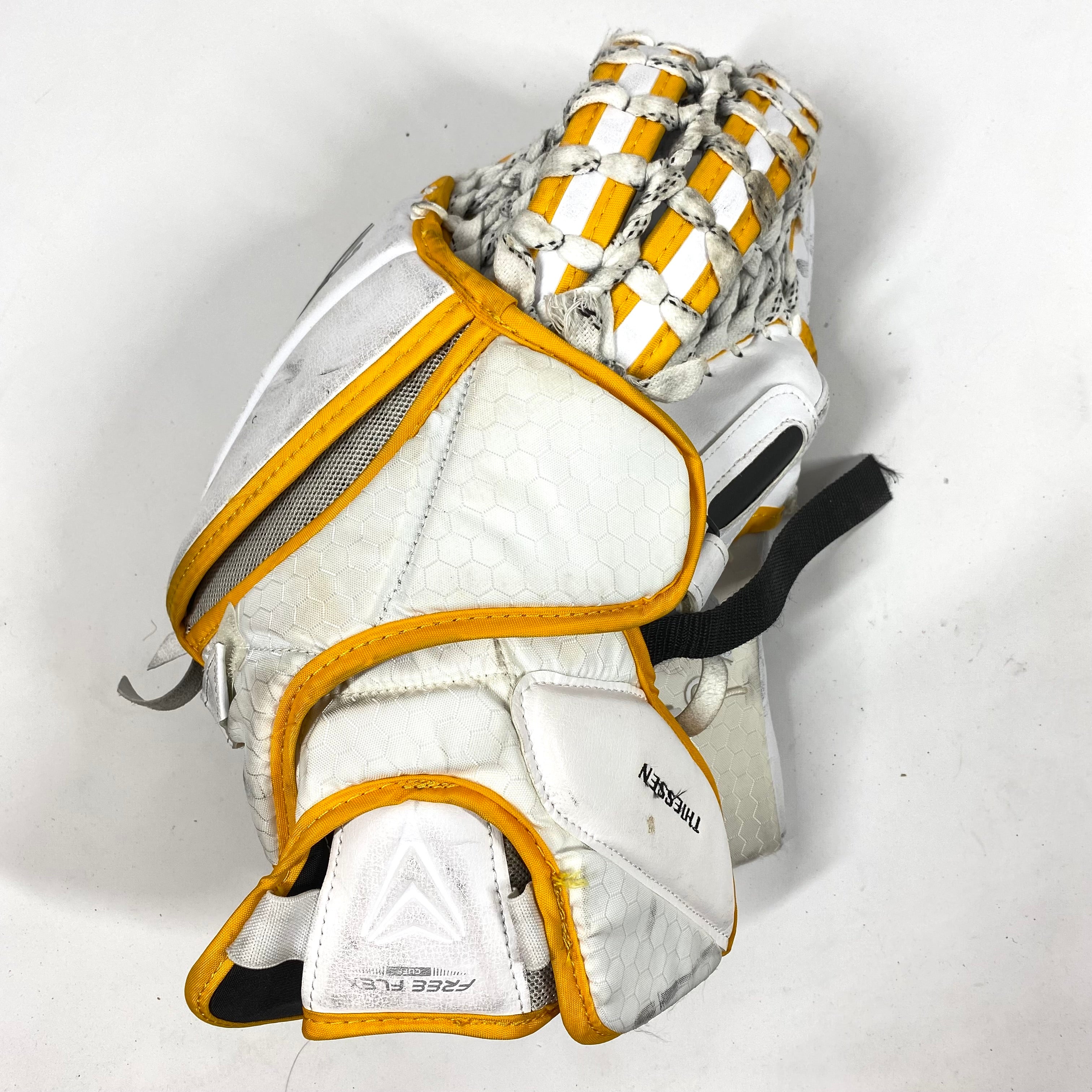 Bauer Vapor 2X Pro - Gant de gardien Pro Stock d'occasion (blanc/jaune/rouge)